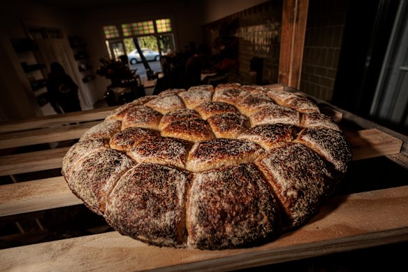 Sourdough bread wheel.