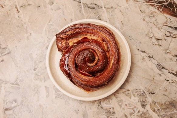 Bacon maple croissant.