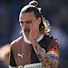 Jackson Irvine last season, before his foot injury.