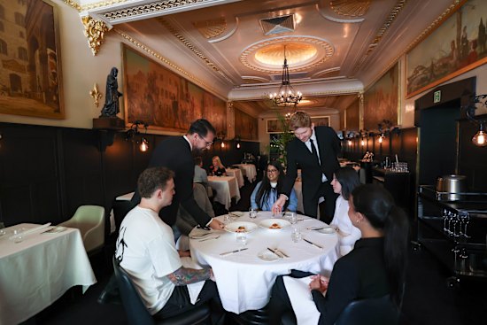 Florentino's storied dining room.