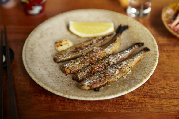 Grilled  shishamo at Amuro.