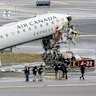 The crash at LaGuardia Airport.