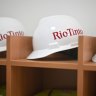 Ready for the brickbats… helmets at the Rio Tinto research centre in Loznica, Serbia.