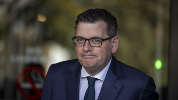 Premier Daniel Andrews is pictured at the Victorian Parliament earlier this month.