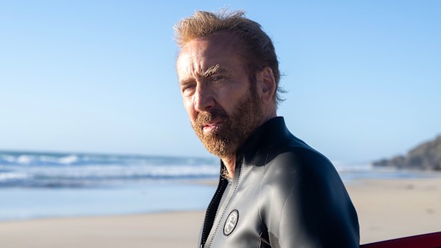 Nicolas Cage is the outsider returning to his childhood home in The Surfer.