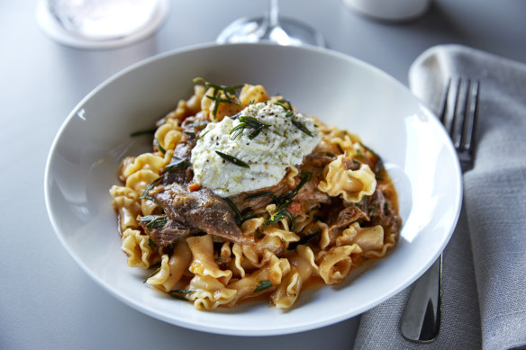 Go-to dish: Gigli pasta with lamb ragu and ricotta.