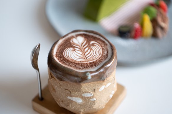 Black sesame latte. 