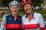 Jennie Cornish (left) us part of Ladies Back on Your Bike, set up by Jacinta Costello in 2013.