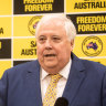 Clive Palmer’s Mineralogy transferred more than $7 million to the United Australia Party.