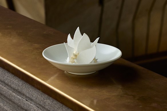 É ópera em uma tigela. Brincadeira. É a Ópera Pavlova em Bennelong. 