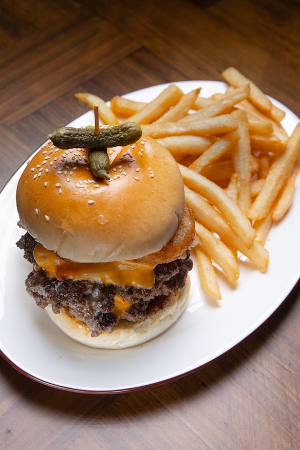 Barbecue beef burger.