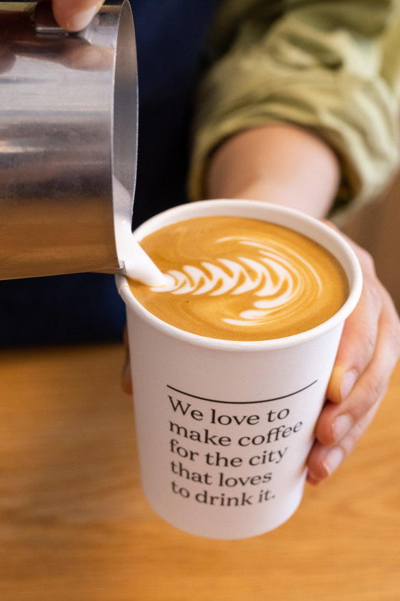 Grab a coffee at the market.