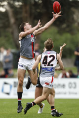 Liam Reidy takes a mark during round six of the VFL season.