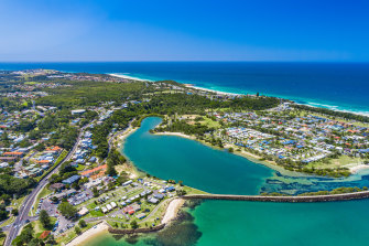 Ballina is among five regional council areas where median house prices now sit above $1 million. 