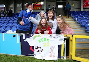 Support for Sam Kerr at Kingsmeadow on Sunday. 