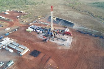 Shale wells drilled by Santos and Tamboran Resources in the Northern Territory’s Beetaloo Basin.