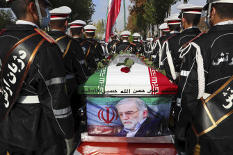 The killing of Iranian nuclear scientist Mohsen Fakhrizadeh, whose funeral on November 30 is pictured, was only one of a string of attacks aimed at the heart of Iran’s nuclear program.
