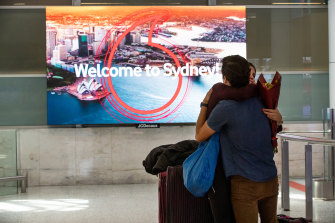 Scenes from Sydney Airport on Sunday as Australia gears up to welcome overseas visitors for the first time in two years on Monday.