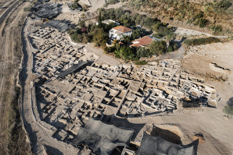 An aerial view of the complex in Yavne.