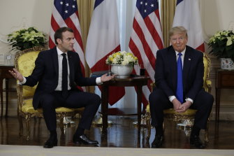 Emmanuel Macron and Donald Trump met ahead of the NATO summit.
