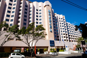 The Novotel Hotel in Darling Harbour