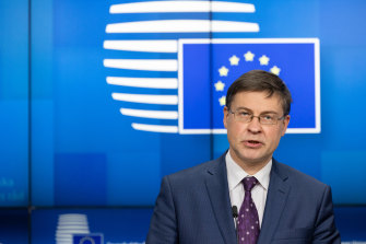 Wakil presiden eksekutif UE Valdis Dombrovskis mengatakan bahwa 