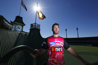 Dan Christian in the Sydney Sixers indigenous uniform.