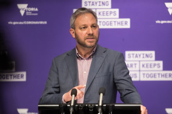 Victorian Chief Health Officer Brett Sutton during Wednesday's press conference.