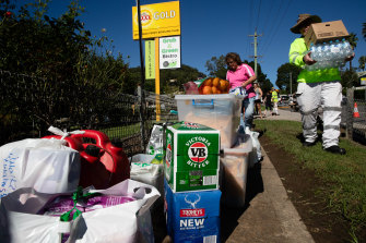 Water and Victoria Bitter beer among the supplies. 