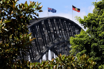 A third flagpole will be added to the Sydney Harbour Bridge by the end of the year.