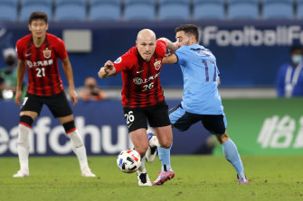 Socceroo Aaron Mooy's new Chinese team were no match for the Sky Blues, who finally started putting away their chances.