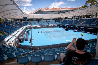 Crowds are capped at 50 per cent at this year’s Australian Open.