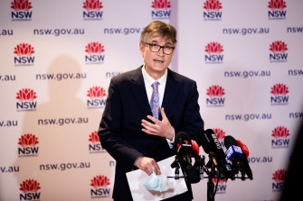 NSW Health’s Dr Jeremy McAnulty providing Sunday’s update.