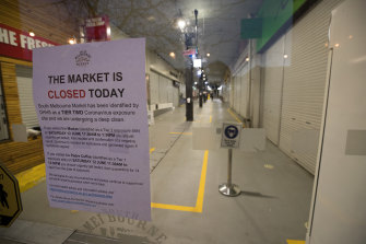 South Melbourne Market is closed after being listed as an exposure site.