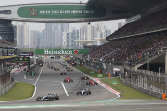 The Shanghai Grand Prix, pictured last year, has been postponed this year due to coronavirus.