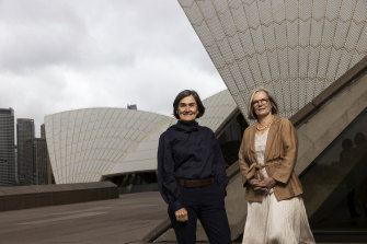 Sydney Opera House chief executive Louise Herron with new chair Lucy Turnbull.