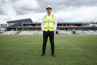 Wests Tigers CEO Justin Pascoe at the club’s new centre of excellence this month.