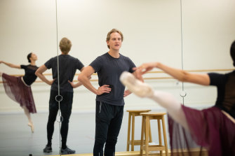 David Hallberg in the studio with Robyn Hendricks in preparation for Summertime at the Ballet.