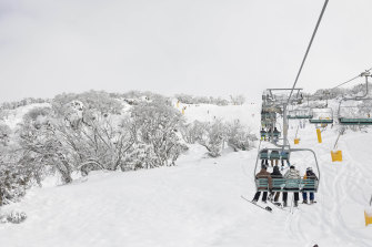The Snowy Mountains received close to half a metre of snow on Wednesday after a persistent cold front sent temperatures plummeting.