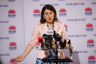 NSW Premier Gladys Berejiklian on Monday.