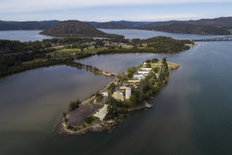 Peat Island and surrounding Mooney Mooney