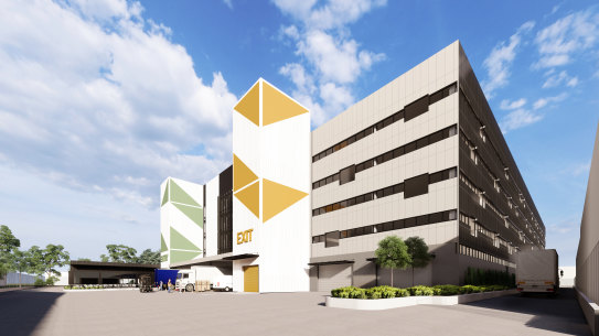 The multi level warehouse was initially aimed at logistics firms, but the design pivoted to secure self storage.