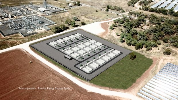 The proposed 200MW-hour battery that will sit alongside one of Australia’s largest solar plants, and help meet much of the NSW government’s electricity demand.