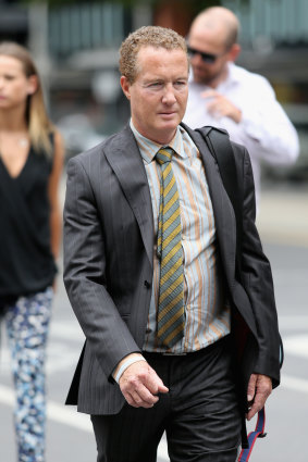 Tim Baker on his way to court in January 2016.