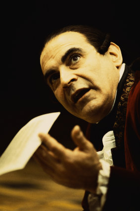 David Suchet as Antonio Salieri in Amadeus.