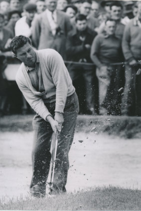Peter Thomson at the Victorian Open at Kingston Heath, 1958.