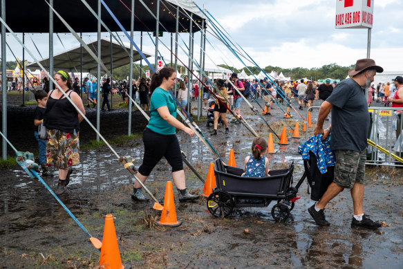 The variable weather failed to dampen spirits among the audience.