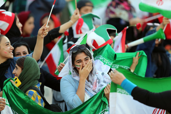 Women in Iran were allowed to attend, in limited numbers, a World Cup qualifier against Cambodia. 