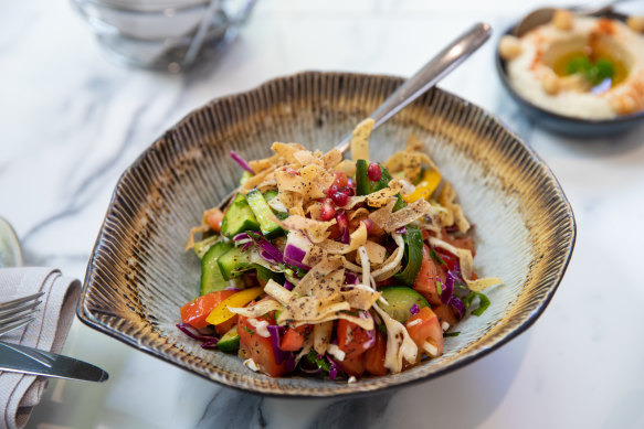 Fattoush salad at Zahli.