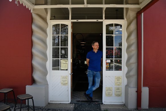 Potbelly at Medlow cafe owner Simon Smith has seen a fall in his business during roadworks.